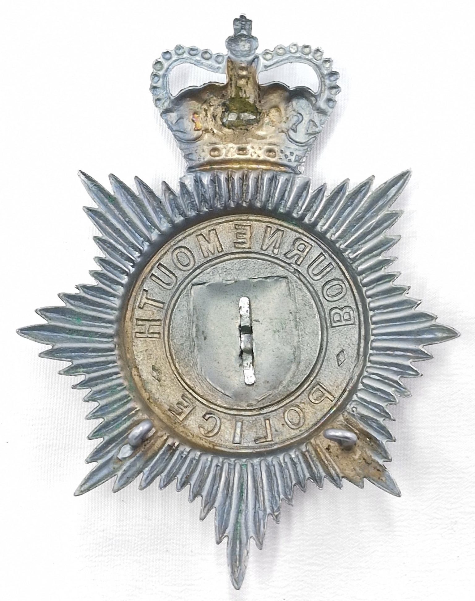 Bournemouth Police Helmet Badge Time Militaria